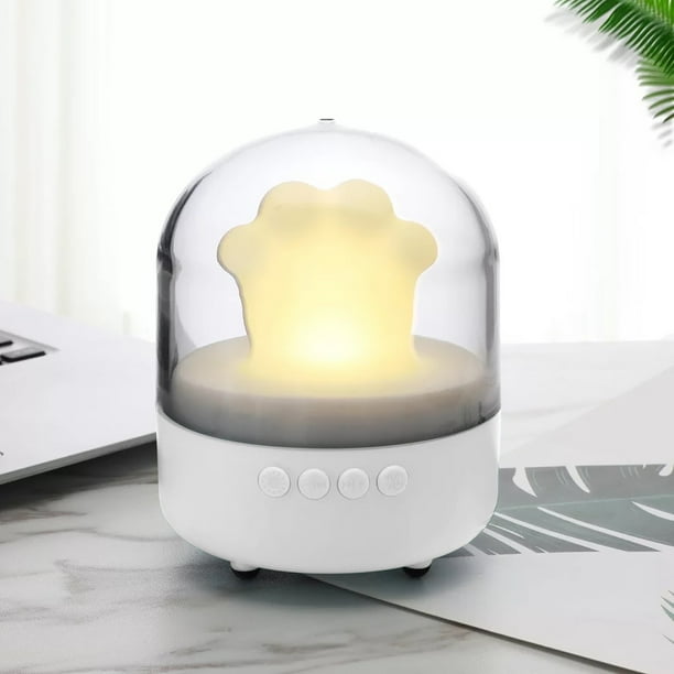 Luz nocturna inteligente con altavoz Bluetooth - Lámpara portátil de mesilla, despertador y altavoz, 3 modos de luz, 5-8 horas de juego, blanco o azul