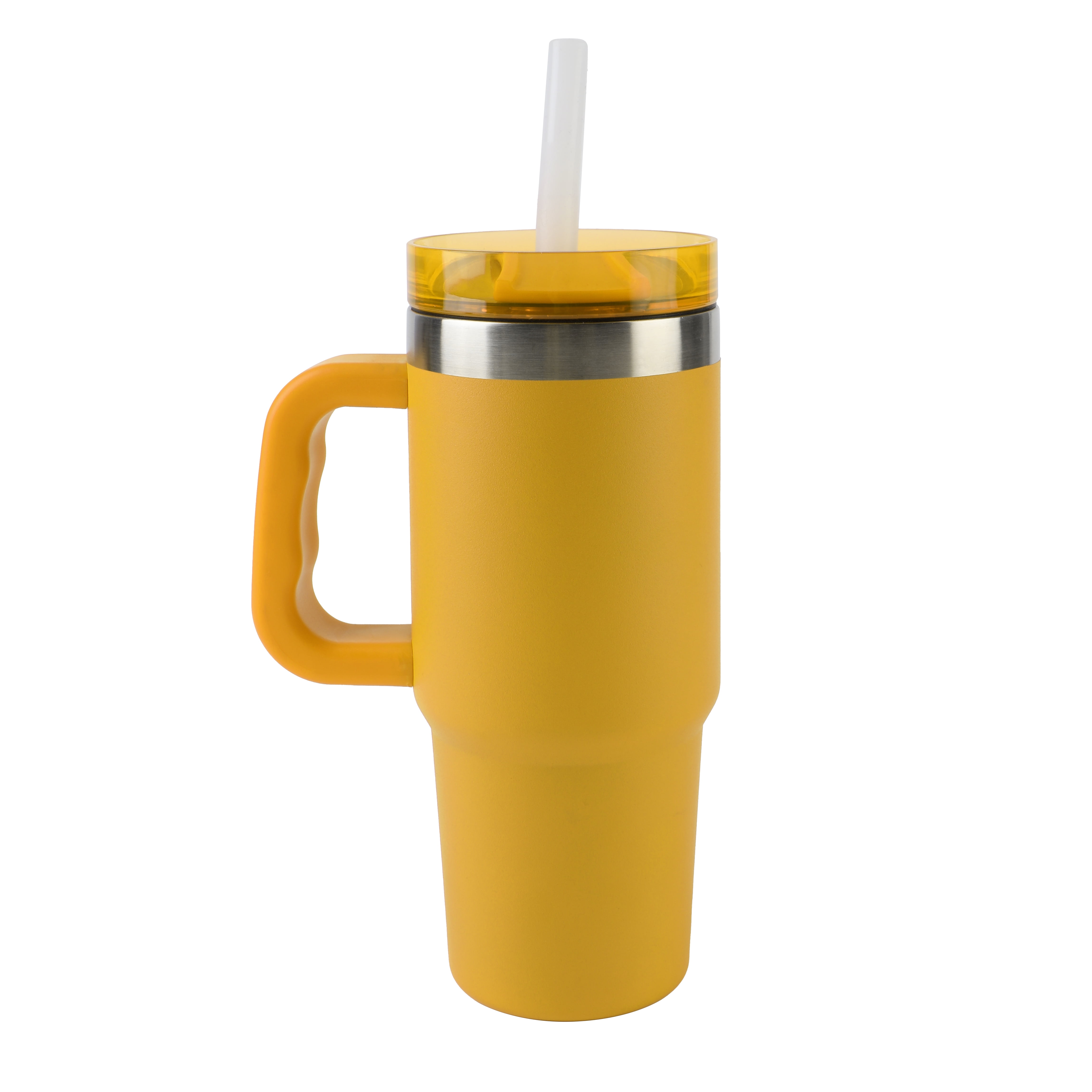 Ozark Trail 18 oz Stainless Steel Insulated Tumbler with Handle, Mustard Gold