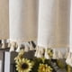 thumbnail image 5 of Cortinas de cocina de lino y algodón, cortinas cortas hechas a mano con borlas, cenefa para ventana, cortinas para café, niveles para granja, dormitorio, bolsillos para varillas, 5 of 5