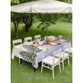 thumbnail image 3 of Outdoor Tablecloth with Umbrella Hole and Zipper, Beige Christmas Snowman Rectangle Table Cloth 54x80 Inch Waterproof Tablecloth, Winter Xmas Tree Snowflakes Picnic Table Cover for Patio Camping, 3 of 7
