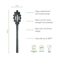 thumbnail image 3 of Tovolo Pasta Claw Spaghetti Spoon Scoop Charcoal Gray Silicone Pasta Spoon with Teeth, BPA Free Silicone Pasta Fork for Serving Spaghetti Linguine and Noodles, Heat Safe Pasta Serving Spoon, 3 of 6