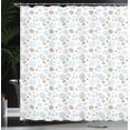 thumbnail image 3 of Ambesonne Earthy Shower Curtain, Abstract Look Dots Motif, 69"Wx75"L, Tan Pale Sky Blue and White, 3 of 4