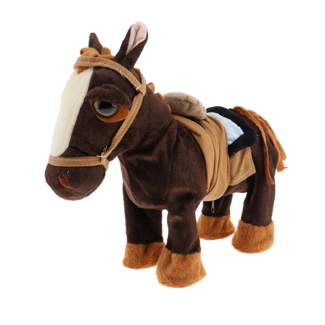 Caballo Eléctrico Camina y Caballo Relleno una Correa - color Yotijar Juguete del Caballo Caminante