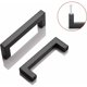 thumbnail image 4 of Juego de 2 manijas negras para muebles con centros de 160 mm para gabinetes de cocina, tiradores de cajones de aleación de aluminio, manijas negras para puertas de gabinetes de cocina, 4 of 5