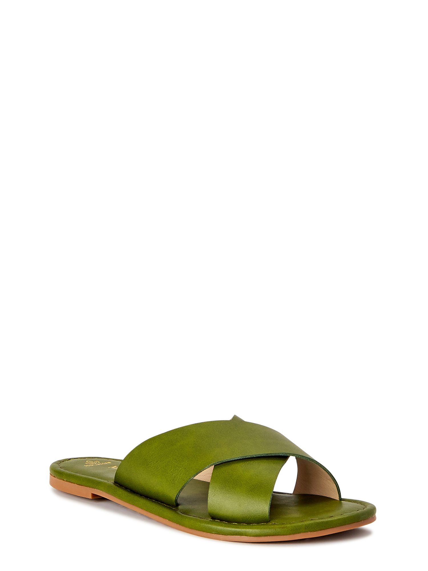 crossband slide sandal