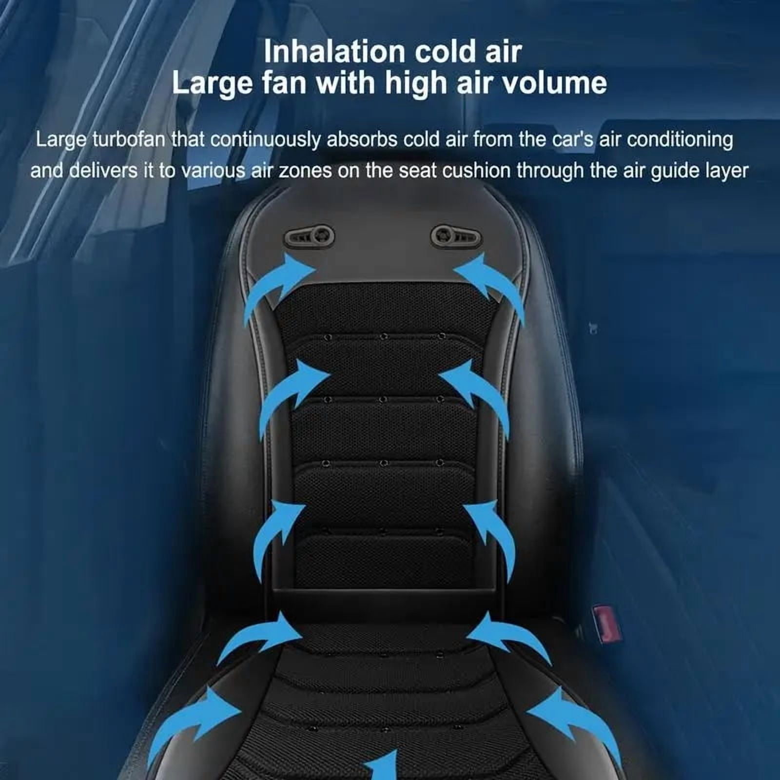 Cooling Car Seat Covers Front Seats, Black 12V Cooling Car Seat Cushions, Front Seat Covers for Cars SUV Universal