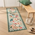 thumbnail image 2 of DSKOGYEM Green 6x9 Area Rugs, Non-Slip Soft Vintage Floral Rug, Low Pile Washable Living Room Rugs, Boho Large Rug for Bedroom, Farmhouse, Dining Room, Nursery, 2 of 8