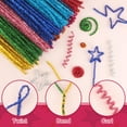 thumbnail image 2 of Pack of 400 Glitter Pipe Cleaners, Pipe Cleaners for Crafts, Pipe Cleaners, Colourful, Bendable Chenille Wire for DIY Crafts and Decorations, 2 of 6