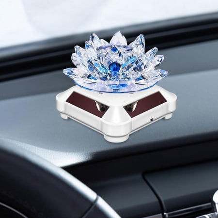 Car Perfume Decoration Rotating Ornament Modern Birthday Gift Lightweight Solar Powered for Windowsills Car Household Supplies Blue