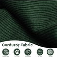 thumbnail image 4 of 78.8" Corduroy 4-in-1 Convertible Sofa Bed, No-Assembly Lounge Futon with Pull-Out Mattress, Modern Sleeper Couch for Living Room,Green, 4 of 9