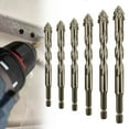 thumbnail image 2 of Drill Bit New Four Flute Sawtooth Eccentric Drill Bit Four Edged Serrated Eccentric Drill Cozy Hoome Drill Bit Multifunction Drill Bit Set High Hardness Skewed Head Eccentric Drill Bits, 2 of 8