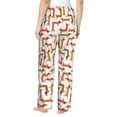 thumbnail image 3 of Xecao Dachshund Dog Women's Straight Lounge Pajama Pants: The Epitome of Relaxed Sleepwear, 3 of 9