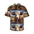 thumbnail image 3 of Daiia Cute Daisy Cow Hawaiian Shirt for Men Gentle Cotton Regular Short Sleeve Casual-Small, 3 of 9