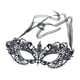 thumbnail image 5 of Máscara de encaje para mujer, máscara de media cara, elegante, suave y delicada, máscara de mascarada de encaje. Correa de hilo negro, 5 of 9