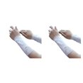thumbnail image 4 of tamizeot Polyester Stay Cool And Protected With Breathable Arm Sleeves Wide Application Sunscreen Arm Sleeves White Length 18cm 2Set, 4 of 6
