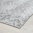 thumbnail image 5 of Contemporary 2x8 Area Rug (2'3'' x 7'3'') Geometric Silver, White Indoor Runner Easy to Clean, 5 of 10