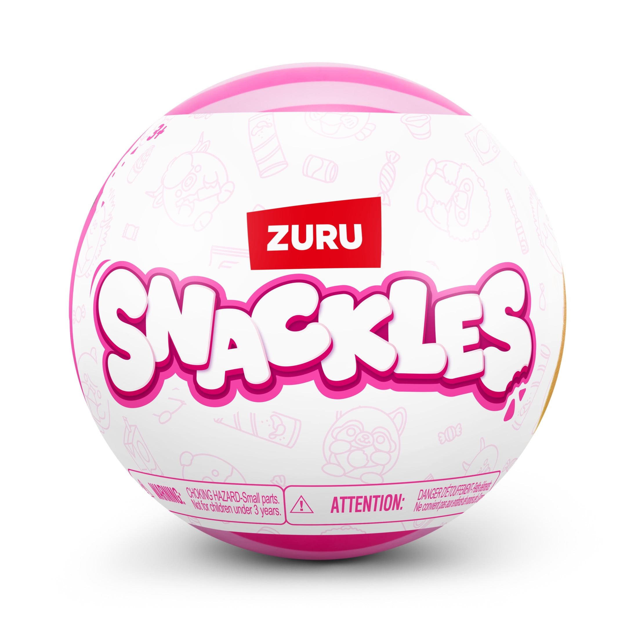 Snackles Peluche série 3 5 pouces sous licence de ZURU, Peluche avec licence accessoires Snack Brand