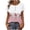 #030-Hot Pink, variant on Roncen Women's Casual Short Sleeve T-Shirts Summer Basic Crew Neck Loose Fit Henley Shirts