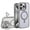 Gray, variant on ShellTech for iPhone 11 Hybrid Magnetic Phone Case, Compatible with MagSafe Built-in Stand & Camera Lens Protector Anti-Yellowing & Scratch-Resistant Crystal Clear Back Cover,Winered
