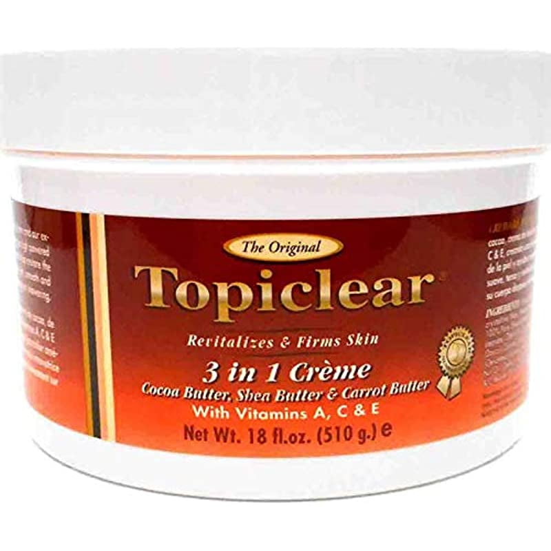 Topiclear 3 in 1 Creme Cocoa Butter, Shea Butter, Carrot Butter 18 fl