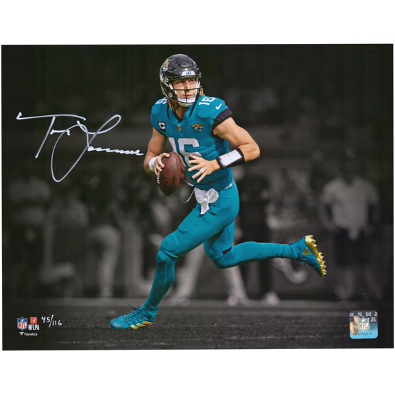 Trevor Lawrence Jacksonville Jaguars Autographed 11" x 14" Teal Spotlight Photograph - Limited Edition of 116 - Fanatics Authentic Certified