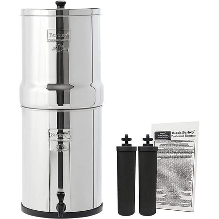 

Berkey Gravity-Fed Water Filter with 2 Black Berkey Elements: Travel Big Royal Imperial Crown