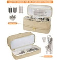 thumbnail image 3 of Gustave Double Layer Hair Tools Travel Bag Carrying Case Portable Waterproof Hair Dryer Organizer Storage Bags, 3 of 7