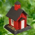 thumbnail image 3 of North States 9084 Hopper Bird Feeder, School House, 5 lb, Plastic, Gray/Red, 13-1/4 in H, Hanging/Pole Mounting, 3 of 8