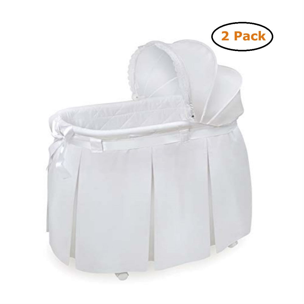 Wishes Oval Full Length Skirt White Bedding Pack of 2