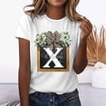 thumbnail image 4 of Xuapaodt INC Ladies Casual Round Neck Personality Letter Top T Shirt Short Sleeves Summer, 4 of 4