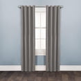 thumbnail image 1 of Mainstays Faux Suede 84" Drapery Grommet Window Curtains Panel, Charcoal, 1 of 6