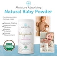 thumbnail image 4 of USDA Organic Baby Powder Talc-Free Dusting Powder - Soothing Organic Arrowroot, Calendula and Cornstarch Baby Powder for Newborn, Babies and Toddlers - Made in USA - 3oz/85g, 4 of 5