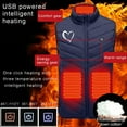 thumbnail image 4 of Gamivast Heated Vest Men Women 6XL Lightweight Quilted Sleeveless Jackets with 9 Heating Zones Travel Zip up Stand Collar Coats Washable USB Charging Outerwear no Power Bank, 4 of 7