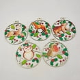 thumbnail image 2 of 5Pcs Christmas Wooden Ornament Round Wood Hangings Party Decoration Christmas Gifts Home Table Decor, 2 of 8