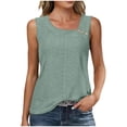 thumbnail image 1 of Camisetas de Cuello en V de las Mujeres sin Mangas Sólido Casual de Verano Camiseta de Poliéster Suave, Camisetas Básicas de Cuello en V de las Mujeres para la Capa de la Fiesta Diaria, 1 of 8
