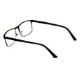 thumbnail image 4 of Men Premium Optical Frame Wide Large Head Reading Glasses Rectangular Metal - Clear Lens Reader DRM02 144MM +3.00, 4 of 5