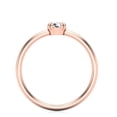 thumbnail image 5 of SuperJeweler 1/3 Carat Rose Cut Diamond Solitaire Ring In 14 Karat Rose Gold For Women, 5 of 6