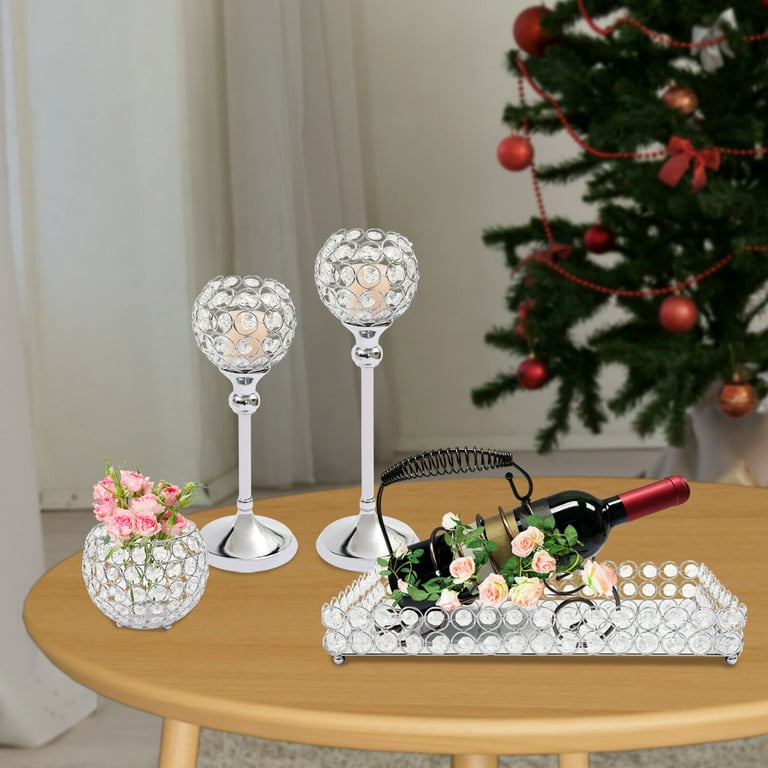  NUPTIO Round Mirror Centerpieces for Tables: 6 Pcs Glass Candle  Holders for Pillar Candles 7.87 inch Small Circle Mirrors Candle Tray  Centerpiece for Wedding Event DIY Crafts Project Home Decor 2mm 