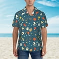 thumbnail image 4 of Daiia Sports Ball Hawaiian Shirt for Men Gentle Cotton Regular Short Sleeve Casual-Medium, 4 of 9
