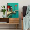 thumbnail image 5 of Athens Greece Harbor Canvas Wall Art, Greek Town Sailboat Port Print, Travel Home Wall Decor, 5 of 8
