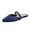 Blue, variant on Elegant Pointed Toe Single Buckle Mule Slides for Women Soft Suede Slip On Flat Sandals Closed Toe Casual Slippers for Everyday and Office Wear