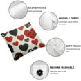 thumbnail image 6 of Heduofu Set of 2 Heart Outdoor Decorative Throw Pillow Covers Valentine's Day Pillowcases Farmhouse Cushion Covers for Couch Sofa Decor, 6 of 7
