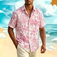 thumbnail image 5 of Yaoyar Men's Tropical Foliage Print Hawaiian Beach Shirt Short Sleeve Button Front Casual Holiday Top, 5 of 5