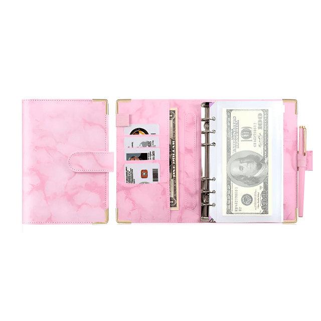 "Cartera Organizadora De Gastos Cuaderno A6 Libreta De Gastos Belug Rosa "