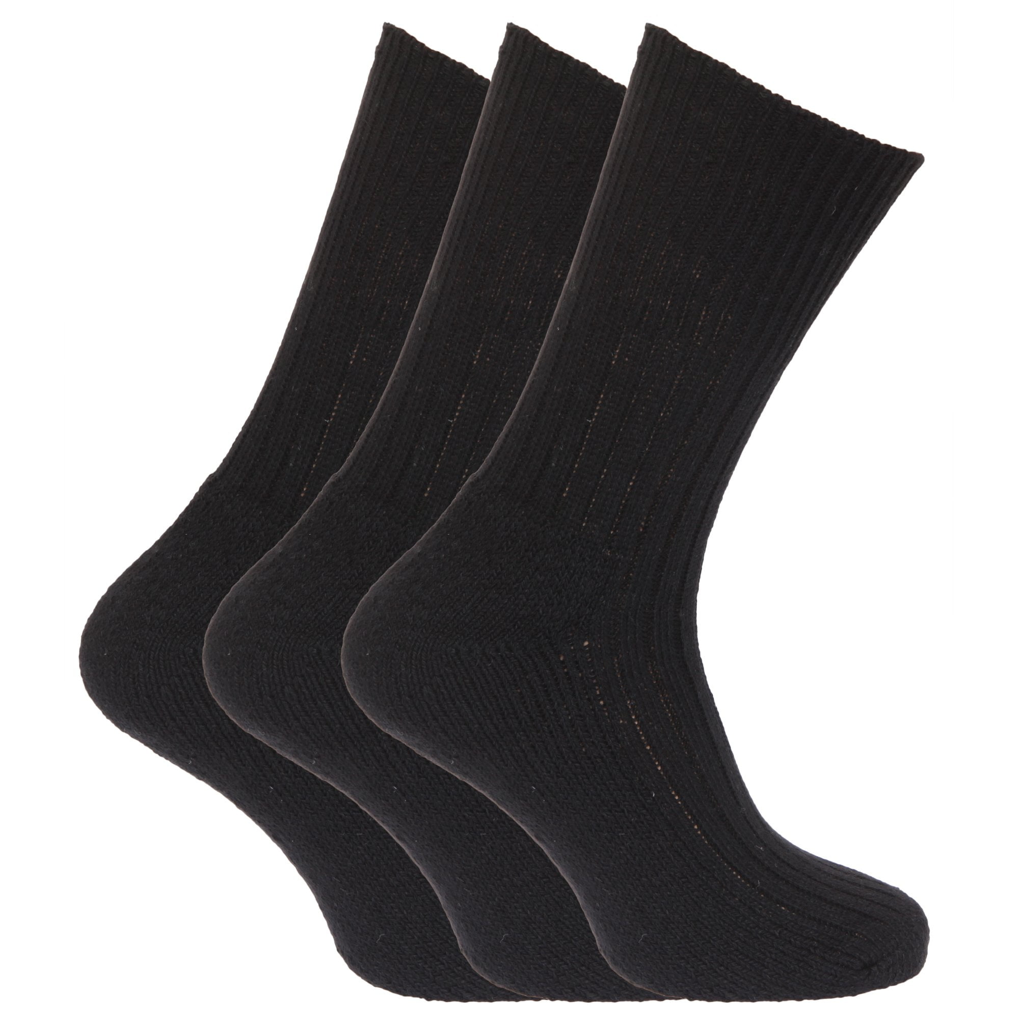 Mens Wool Blend Non Elastic Top Light Hold Socks (Pack Of 3) Walmart