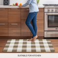 thumbnail image 6 of Brown Plaid Door Mat Indoor Outdoor, Spring Summer Farmhouse Buffalo Checkered Non Slip Welcome Mat with Rubber Backing, Absorbent Fabric Front Door Mats Entryway Rug for Home Patio Entrance 16"x24", 6 of 8