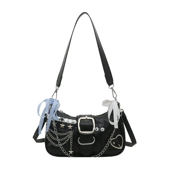 Y2K Women's Handbag, Small Shoulder Bag, Clutch, Fashionable Crossbody Bag, Mini Star-Shaped Chain Hobo Tote