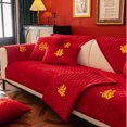 thumbnail image 4 of Funda de sofá bordada de felpa roja para sala de estar, fundas de sofá antideslizantes, fundas de sofá de toalla, alfombrilla de sofá de esquina en forma de L, cojín de asiento moderno para el hogar, 4 of 4