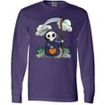 thumbnail image 3 of Inktastic Halloween Trick or Treating Cute Grim Reaper Long Sleeve T-Shirt, 3 of 5