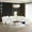 Beige White(Creamy)01, variant on Gewnee Air Leather Power Recliner Sectional Sofa with Cup Holder, Oversize Sofa Couch for Living Room Home Office Theater